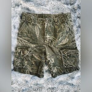 Cherokee Kids Leaf Print Cargo Shorts - Olive
